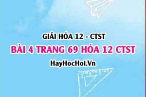 Giải bài 4 trang 69 Hóa 12 Chân trời sáng tạo SGK